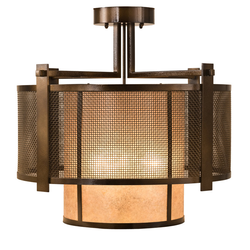 Rustic Lodge 3 - Light Semi Flush Mount
