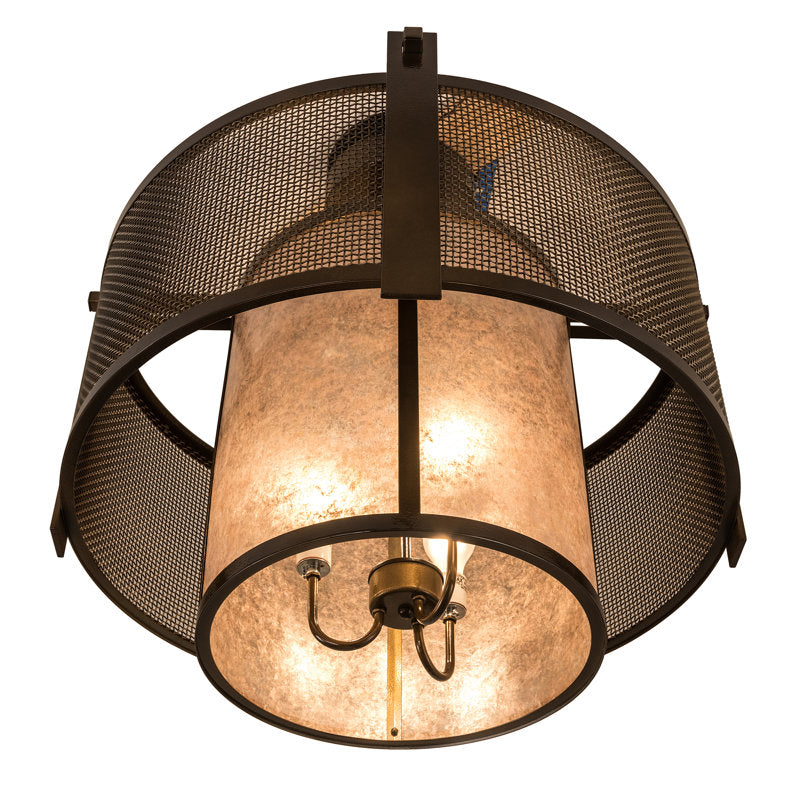 Rustic Lodge 3 - Light Semi Flush Mount
