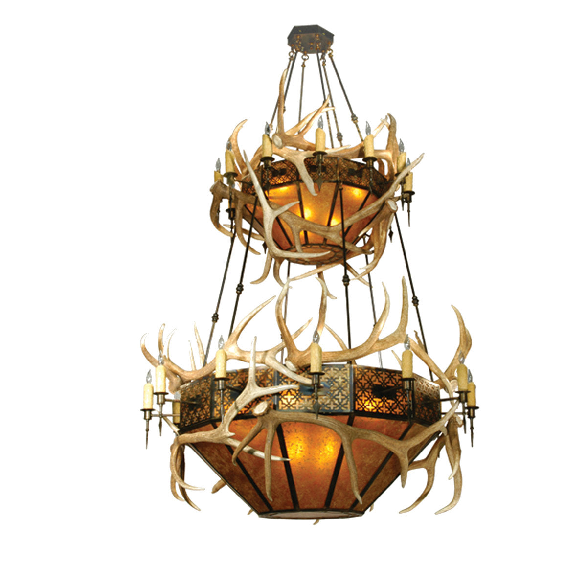 Rustic Lodge 40 - Light Glass Chandelier
