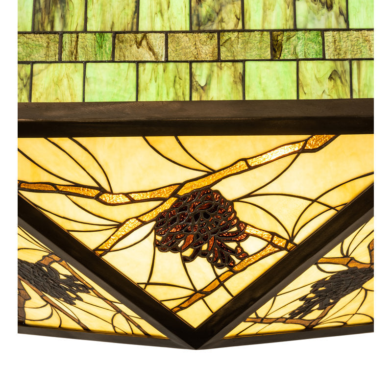 Rustic Lodge 4 - Light Semi Flush Mount