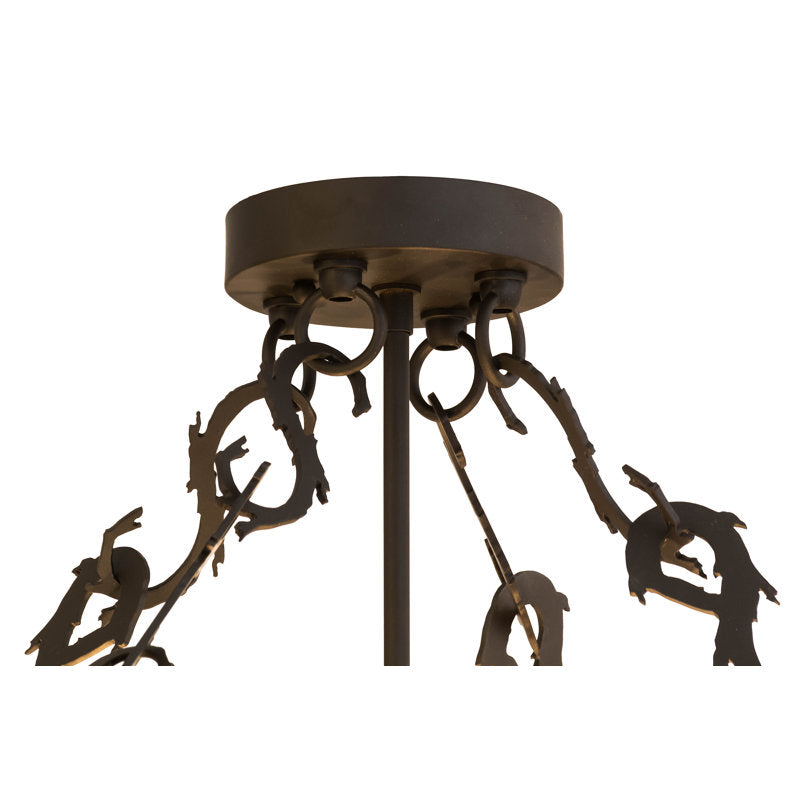 Rustic Lodge 4 - Light Semi Flush Mount