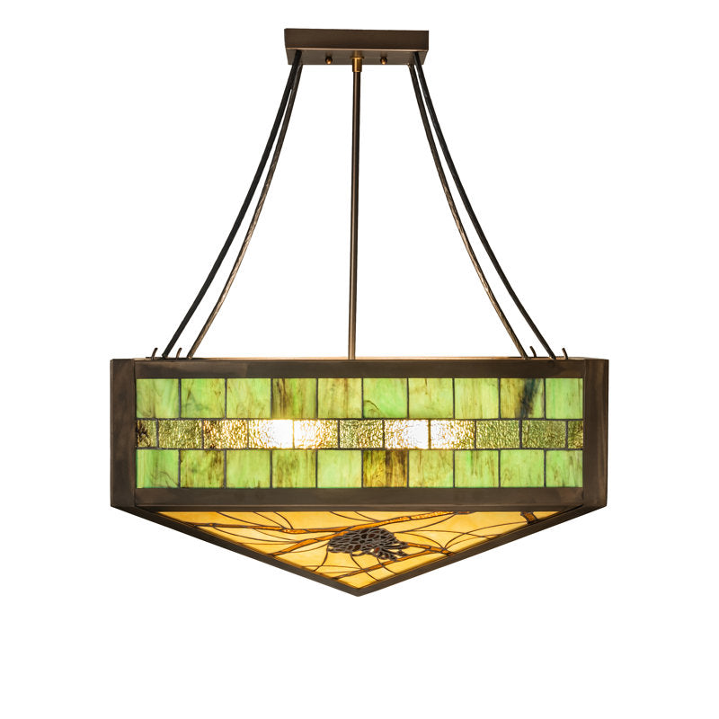 Rustic Lodge 4 - Light Semi Flush Mount
