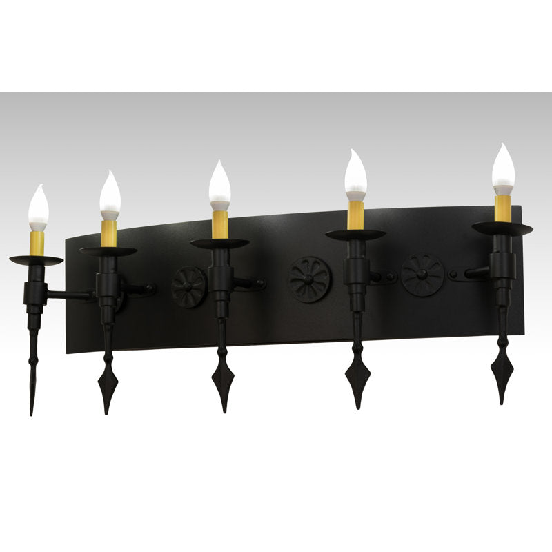 Rustic Lodge 5 - Light Candle Wall Light