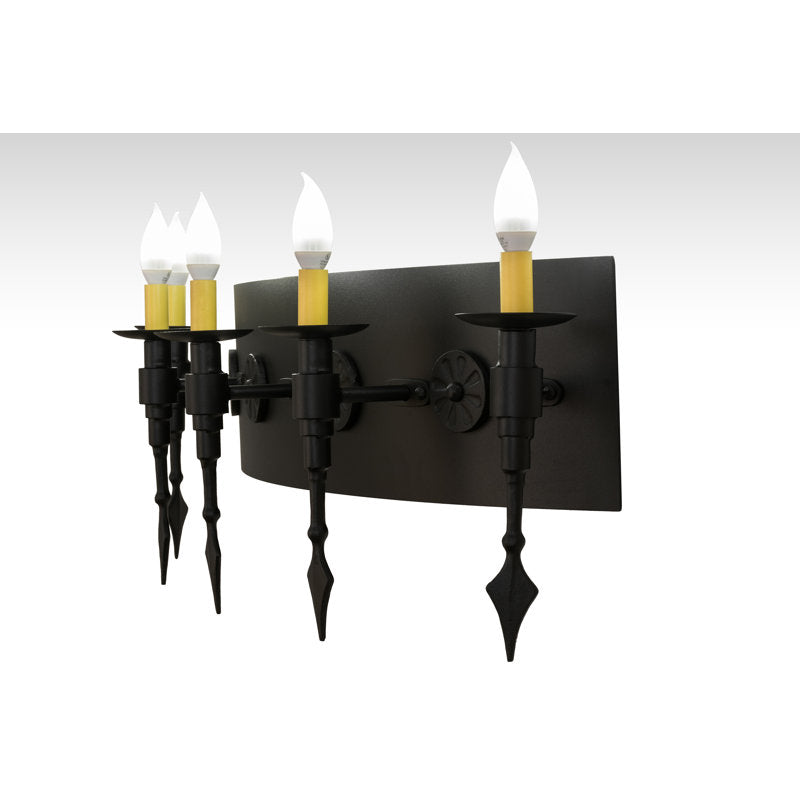 Rustic Lodge 5 - Light Candle Wall Light