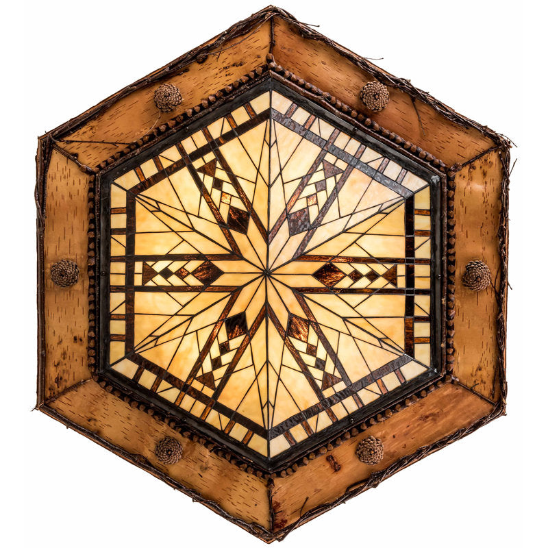 Rustic Lodge 6 - Light Semi Flush Mount