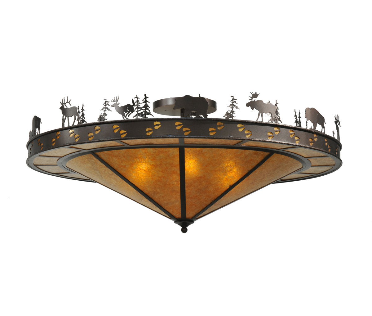 Rustic Lodge 6 - Light Semi Flush Mount