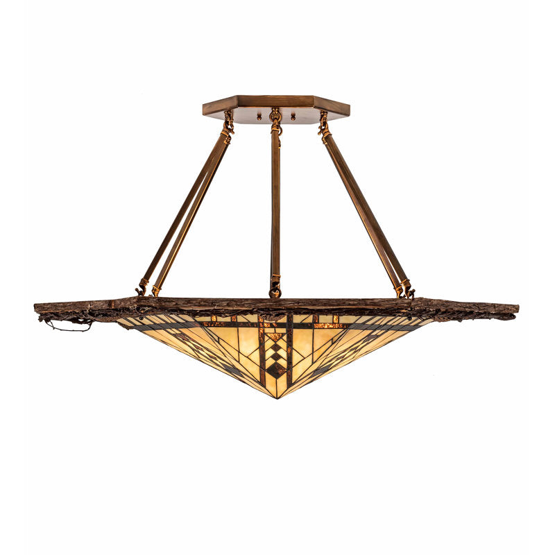 Rustic Lodge 6 - Light Semi Flush Mount