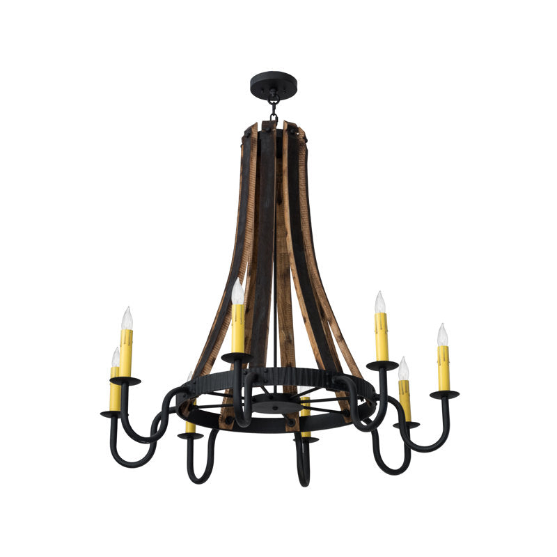 Rustic Lodge 8 - Light Chandelier (Set of 2)