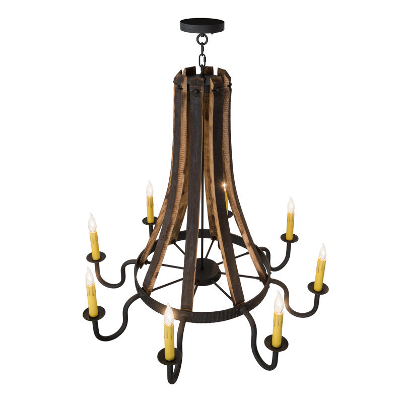 Rustic Lodge 8 - Light Chandelier (Set of 2)