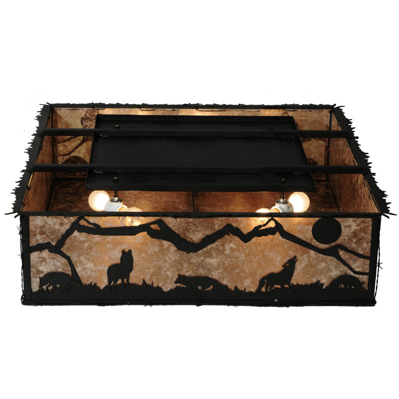 Rustic Lodge 8 - Light Flush Mount
