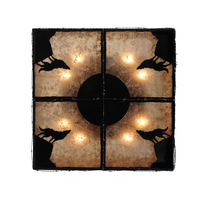 Rustic Lodge 8 - Light Flush Mount