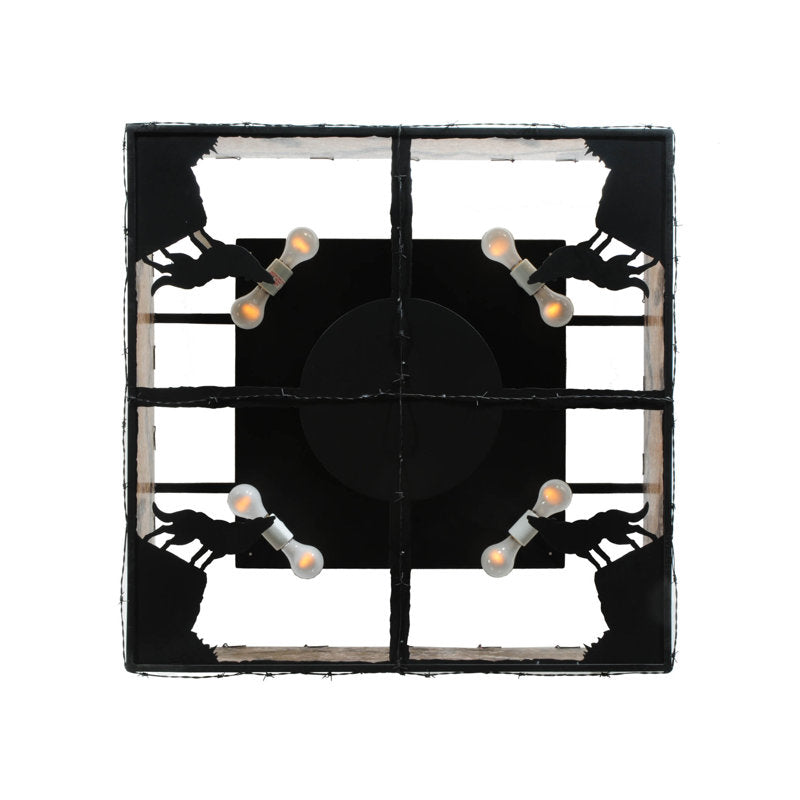 Rustic Lodge 8 - Light Flush Mount