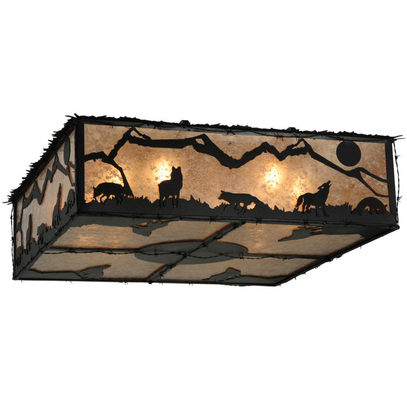 Rustic Lodge 8 - Light Flush Mount