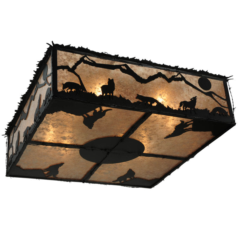 Rustic Lodge 8 - Light Flush Mount