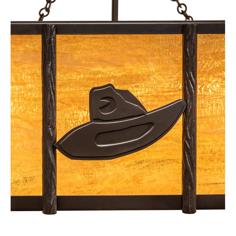 Rustic Lodge 8 - Light Semi Flush Mount