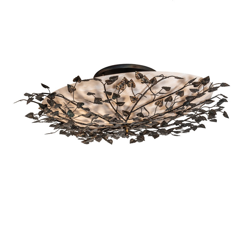 Rustic Lodge 8 - Light Semi Flush Mount