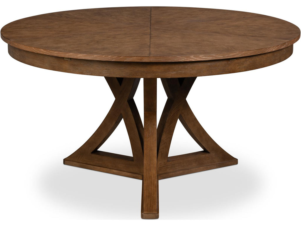 Casual Jupe Expandable Dining Table in Light Mink Oak