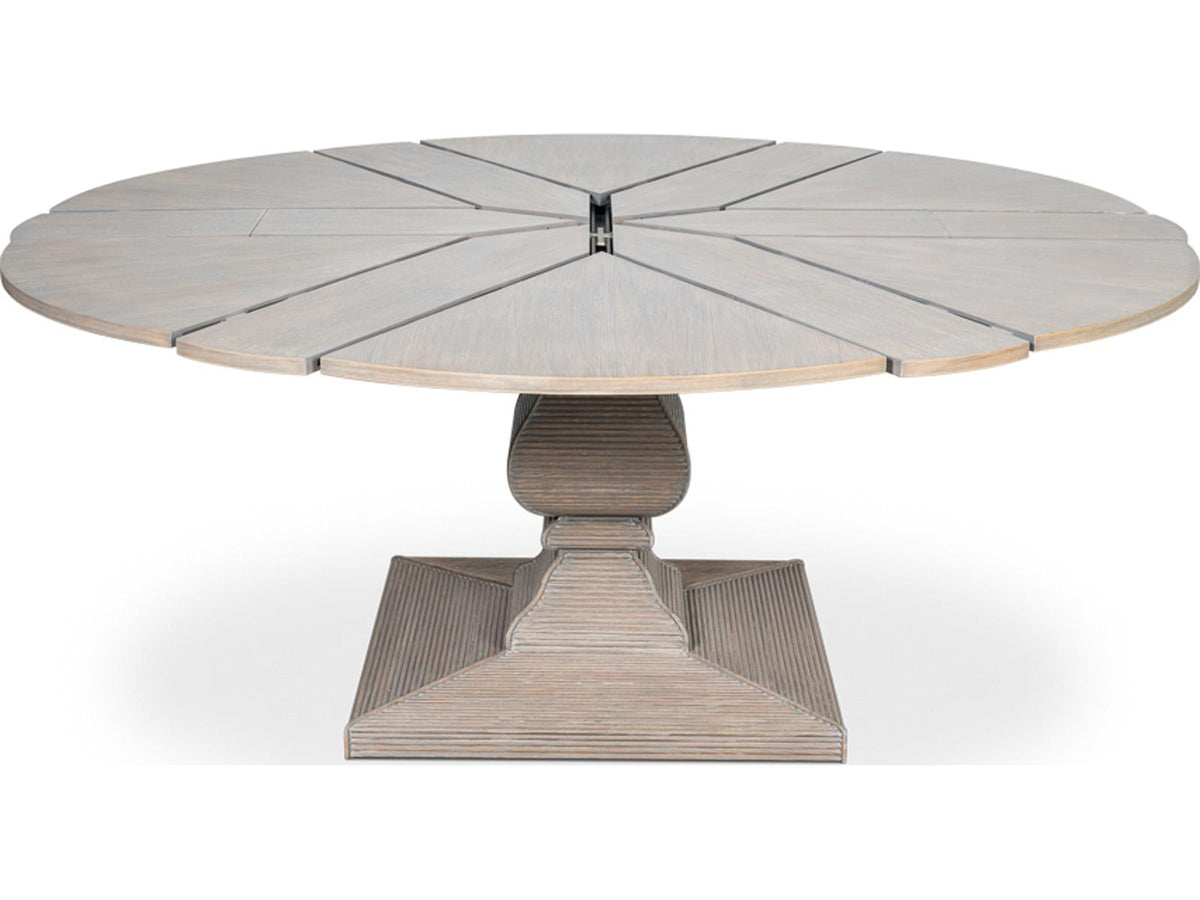 Kelso Round Wood Dining Table in Moonskin Finish