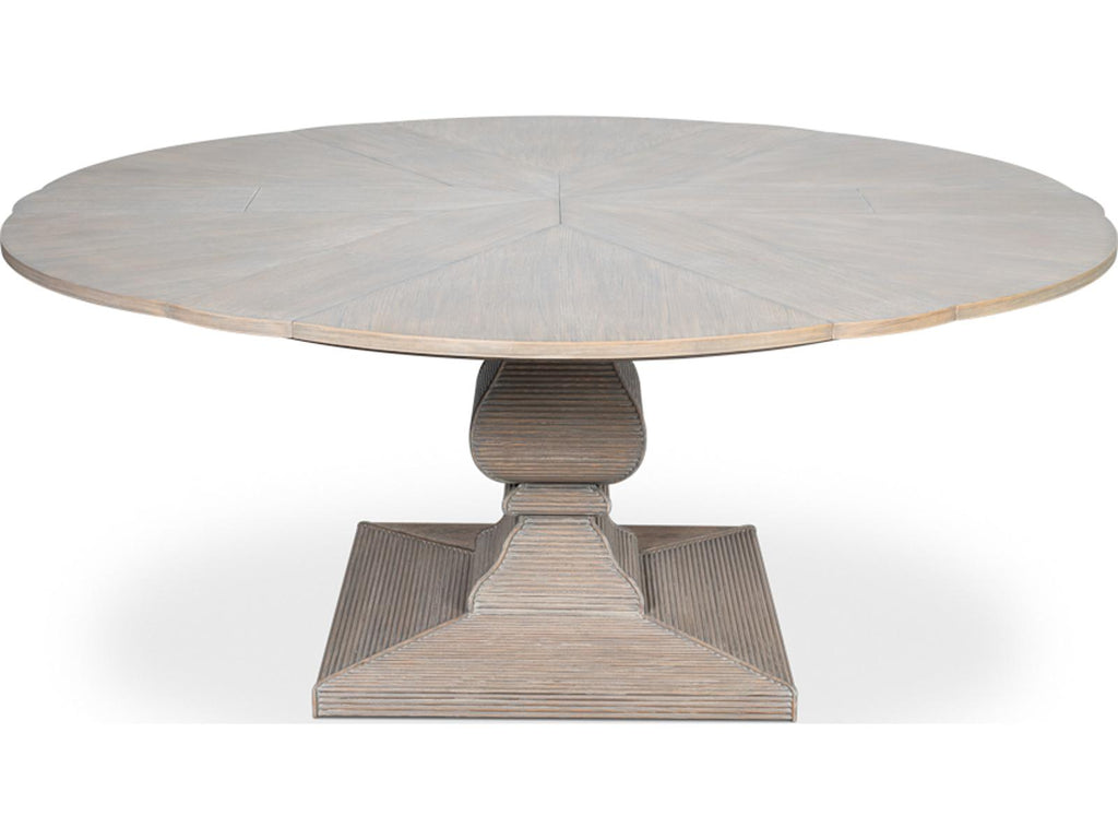 Kelso Round Wood Dining Table in Moonskin Finish