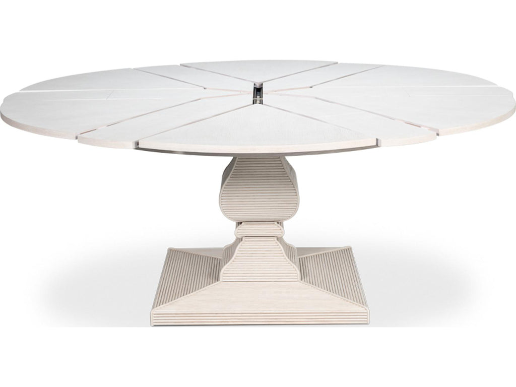 Kelso Jupe Round Dining Table in Working White