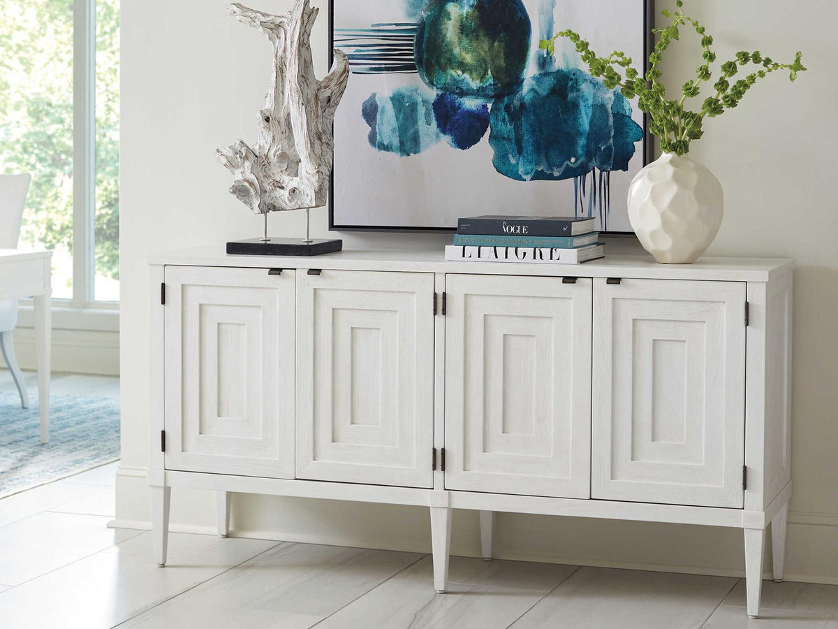 Sanibel Clearwater 68-Inch Media Console in Shell White Finish