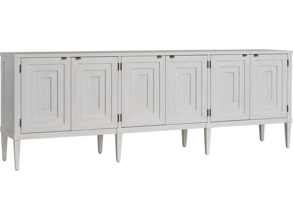 Sanibel 99-Inch Creamy White Media Console with 6 Doors