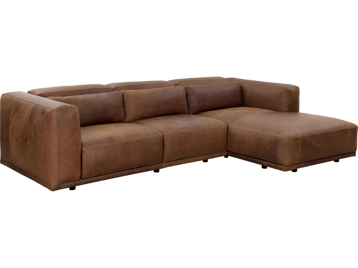 Beau Leather Sectional Sofa