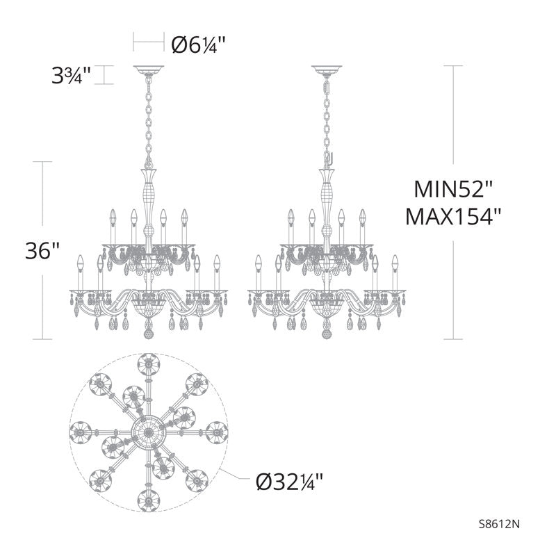 San Marco 12 - Light Chandelier