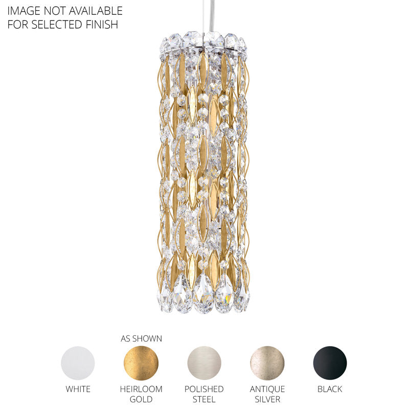 Sarella 3 Light 5in x 15in Pendant in Antique Silver with Clear Heritage Handcut Crystals