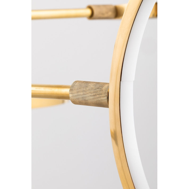 Saturn 4 - Light 43'' Unique/Statement Circle LED Semi Flush Mount