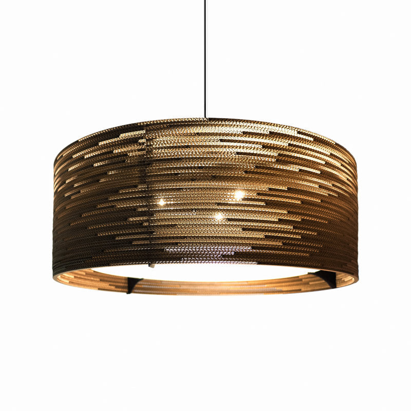 Scraplight Drum Recycled Cardboard Pendant Light