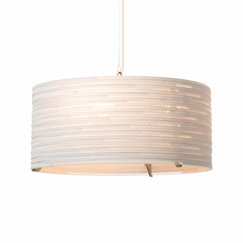 Scraplight Drum Recycled Cardboard Pendant Light