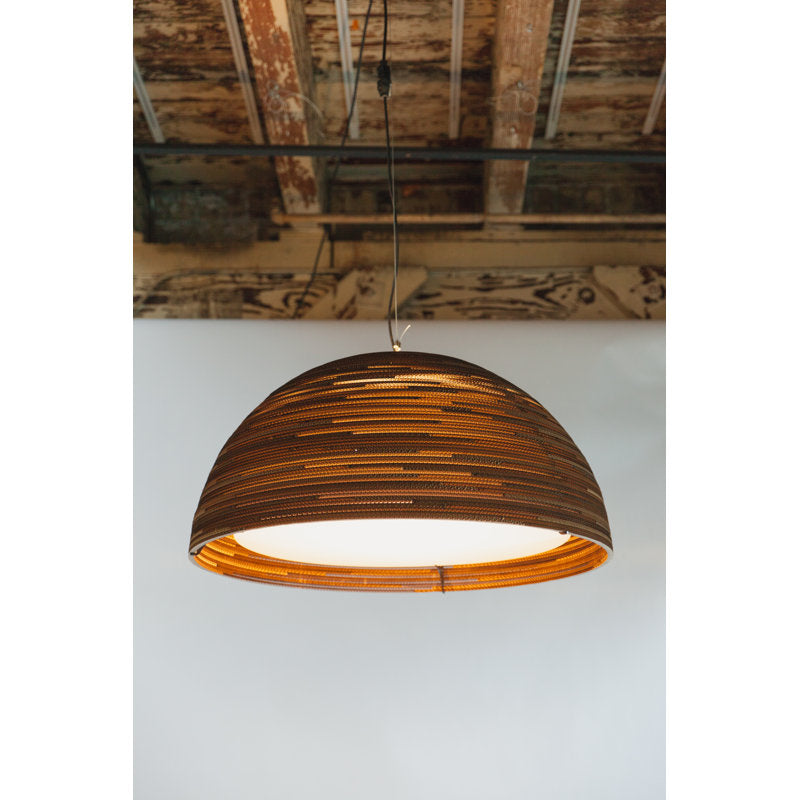 Scraplights Dome Recycled Cardboard Pendant Light