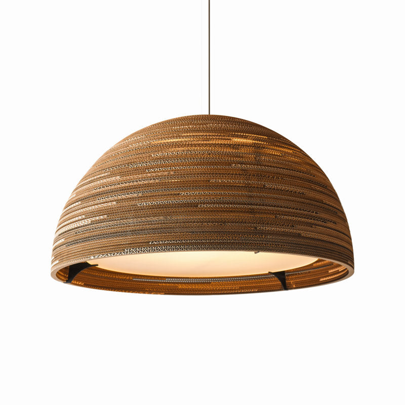 Scraplights Dome Recycled Cardboard Pendant Light