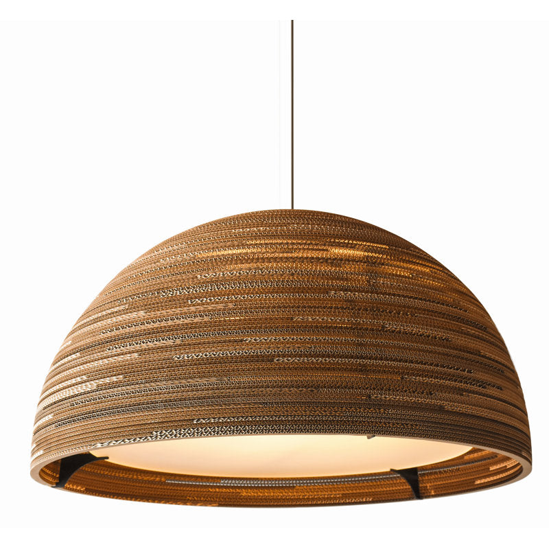 Scraplights Dome Recycled Cardboard Pendant Light