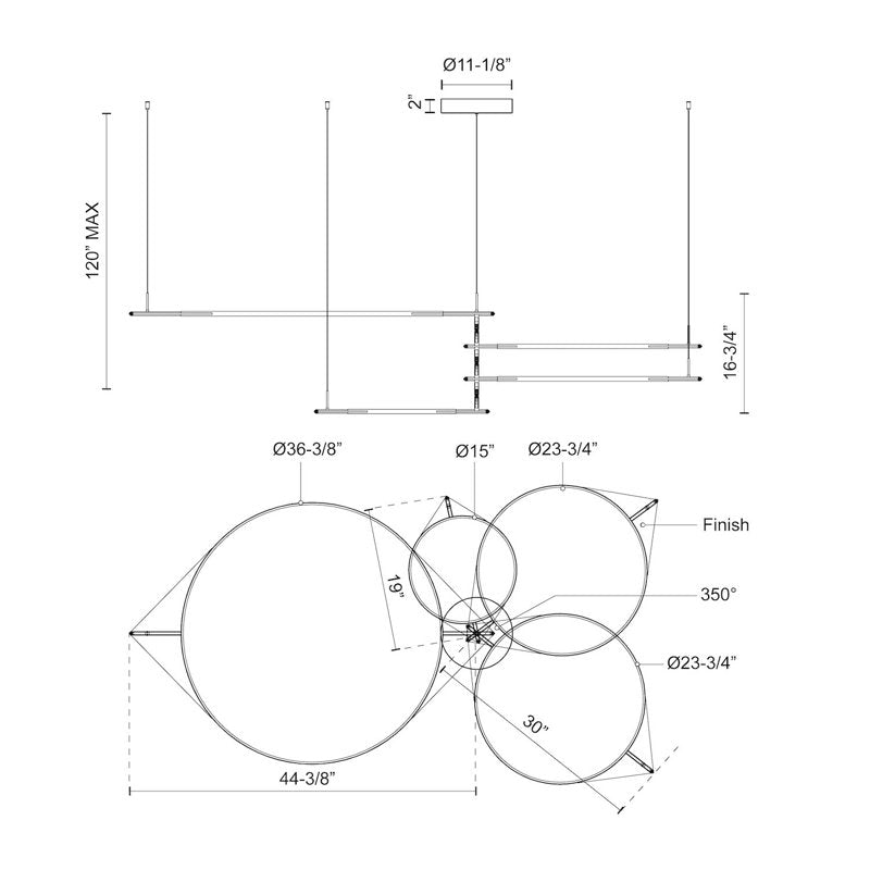 Serif 4 - Light LED Pendant