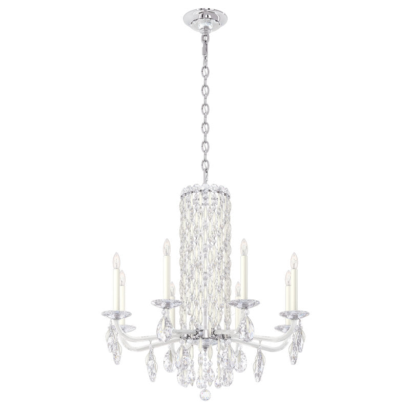 Siena 8 Light 30in x 31in Chandelier in Heirloom Gold with Clear Heritage Handcut Crystals