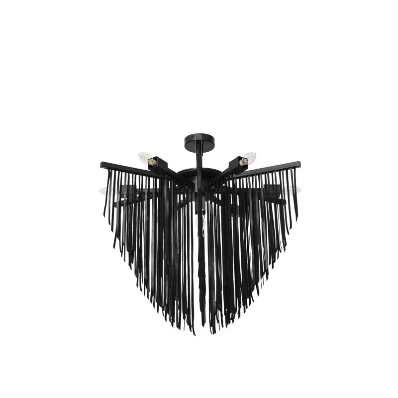 Small Leather Fringe Chandelier
