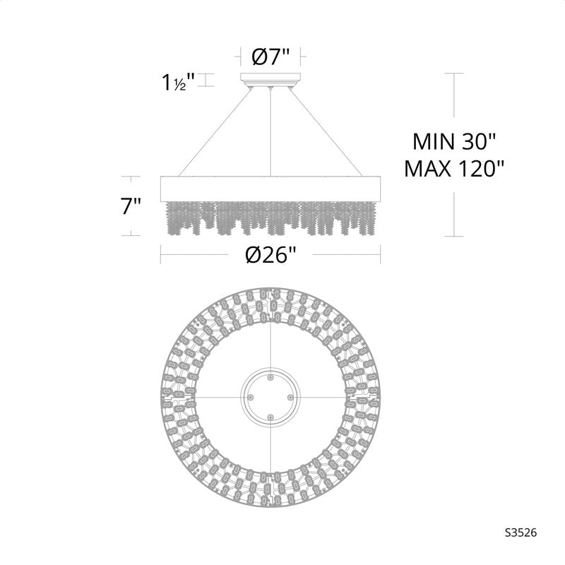 Soleil 1 - Light LED Chandelier