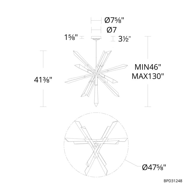 Solitude 12 Light Crystal LED Chandelier