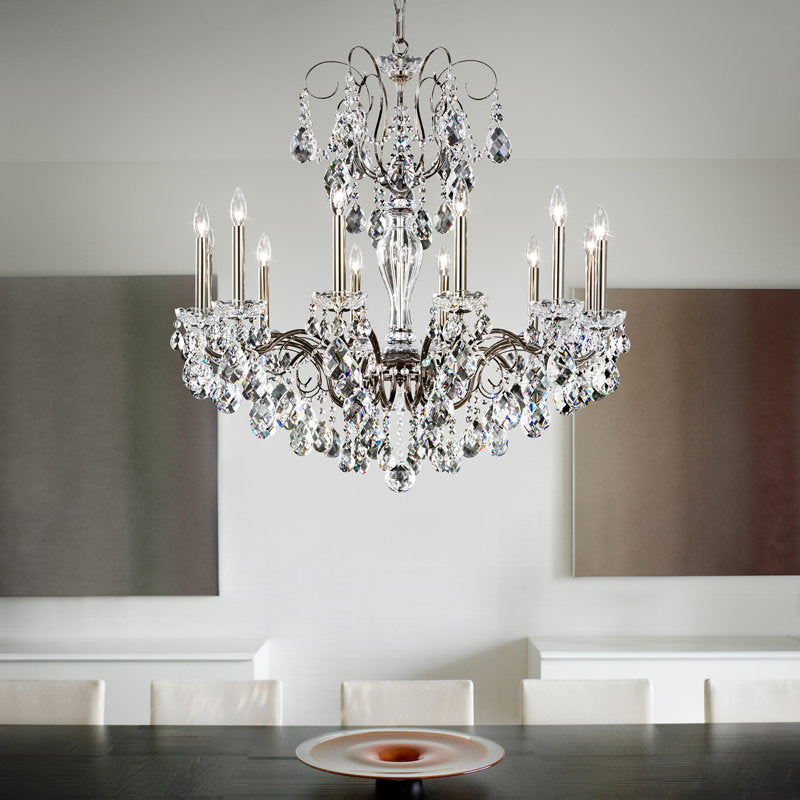 Sonatina 10 Light 25.5in x 29.5in Chandelier in French Gold with Clear Heritage Handcut Crystals