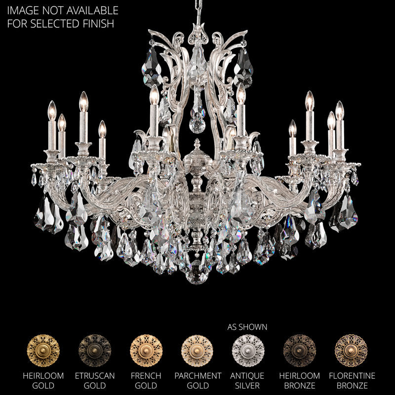 Sophia 12 Light 39in x 33in Chandelier in Heirloom Bronze with Clear Heritage Handcut Crystals