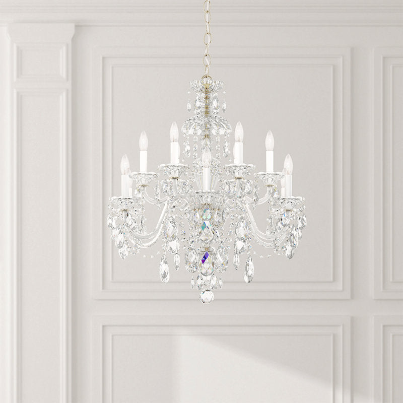 Sterling 12 - Light Glass Chandelier