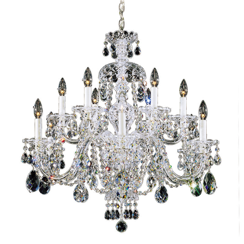 Sterling 12 - Light Glass Chandelier