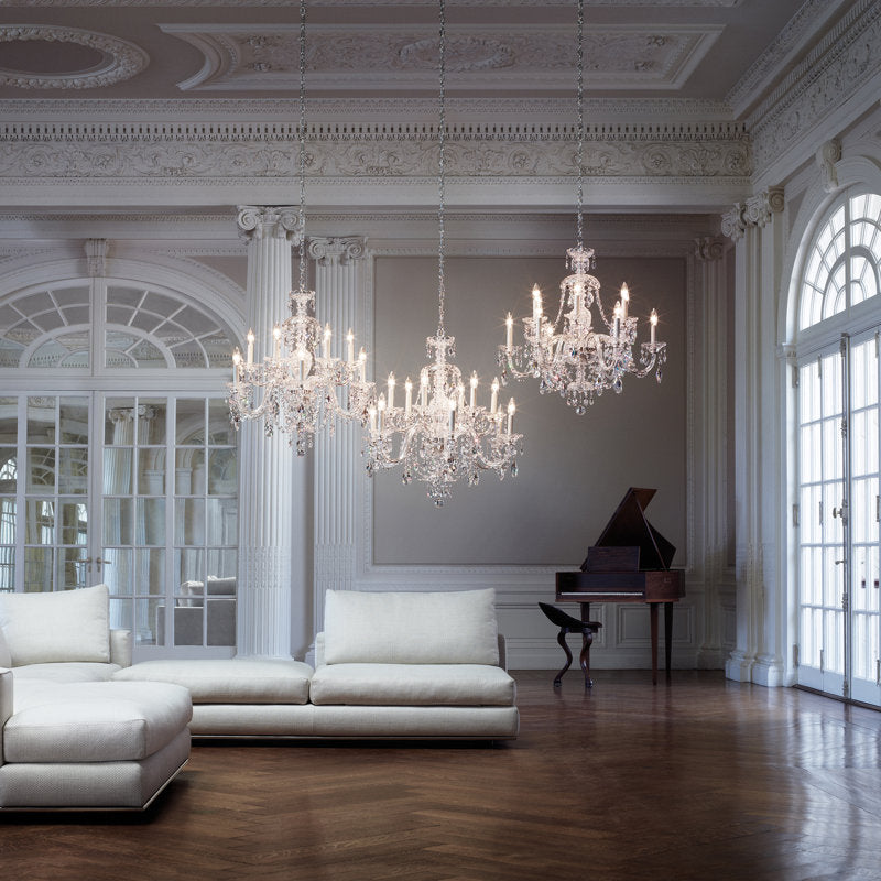 Sterling 12 - Light Glass Chandelier