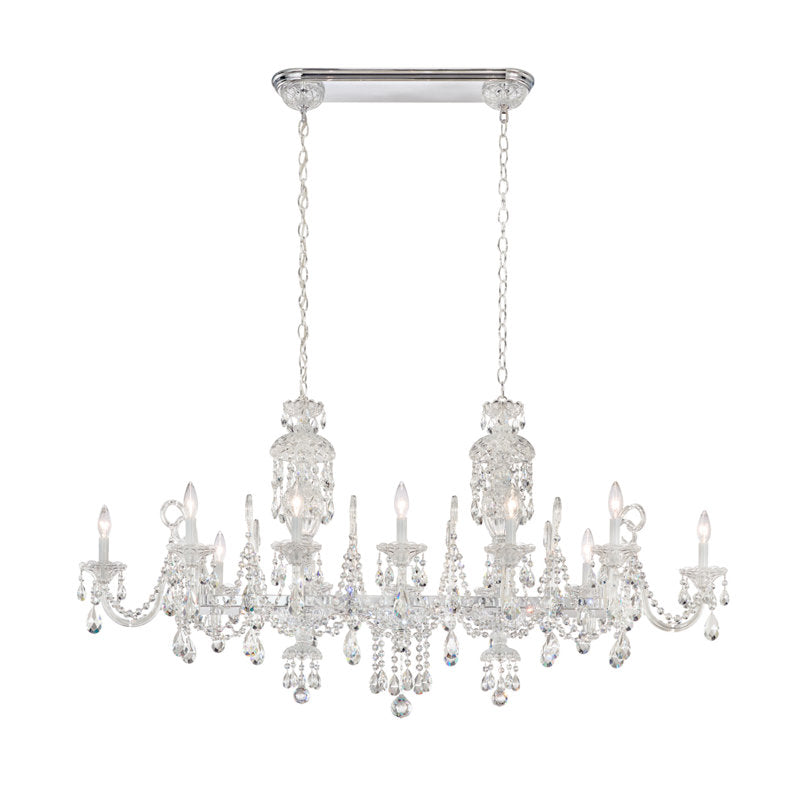 Sterling 12 Light Crystal Linear Chandelier