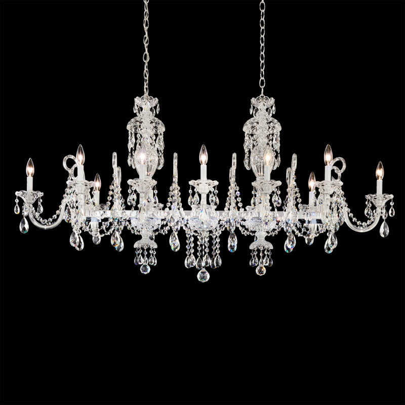 Sterling 12 Light Crystal Linear Chandelier