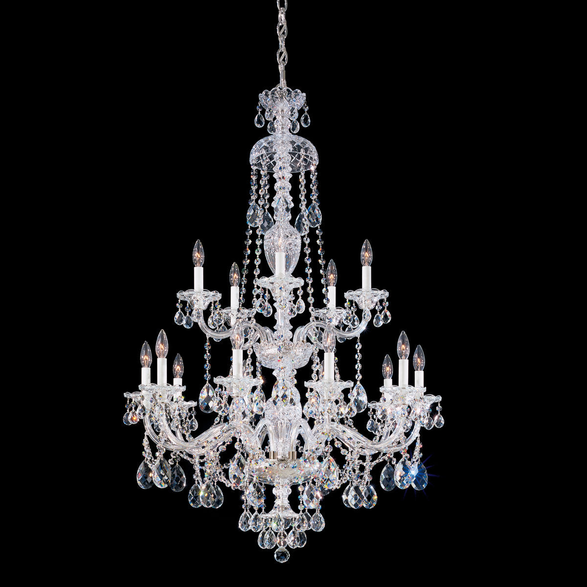 Sterling 15 - Light Glass Chandelier