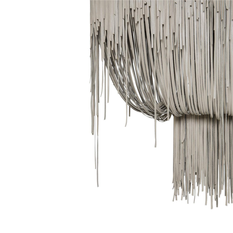 Stretch Oval Leather Fringe Chandelier