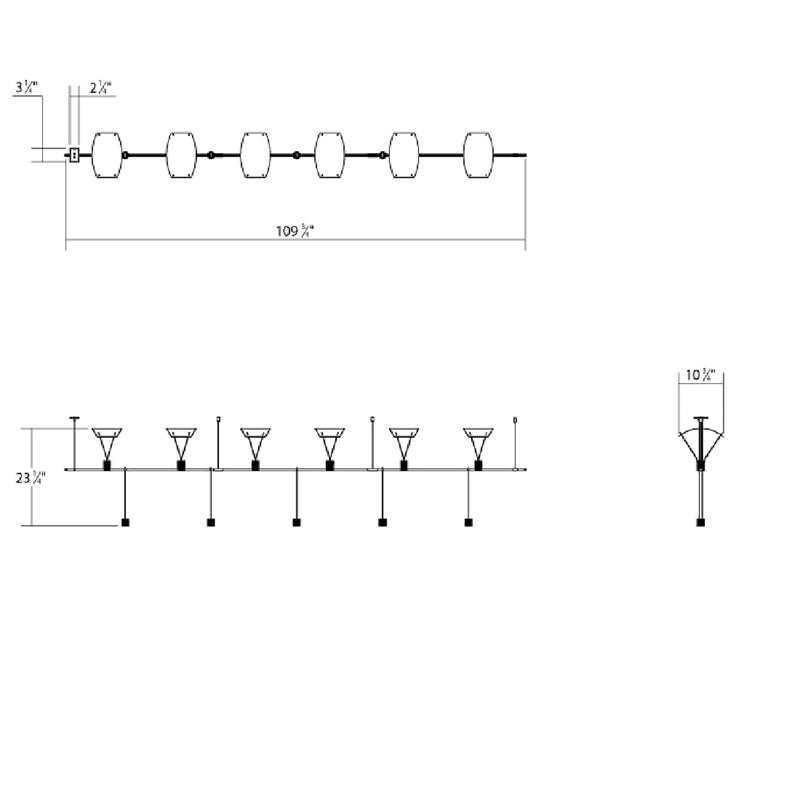 Suspenders庐 11 - Light LED Chandelier